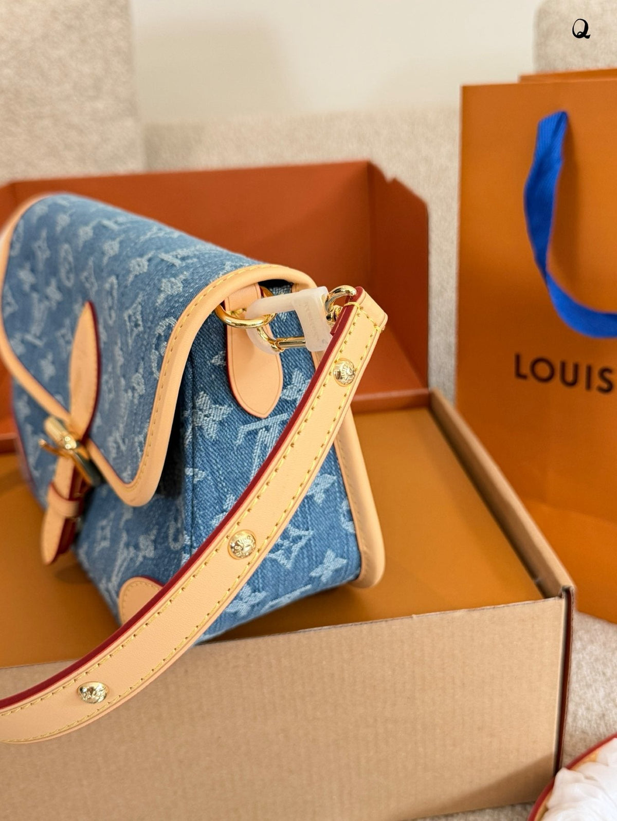 Louis Vuitton Diane Monogram Denim Shoulder Bag — side