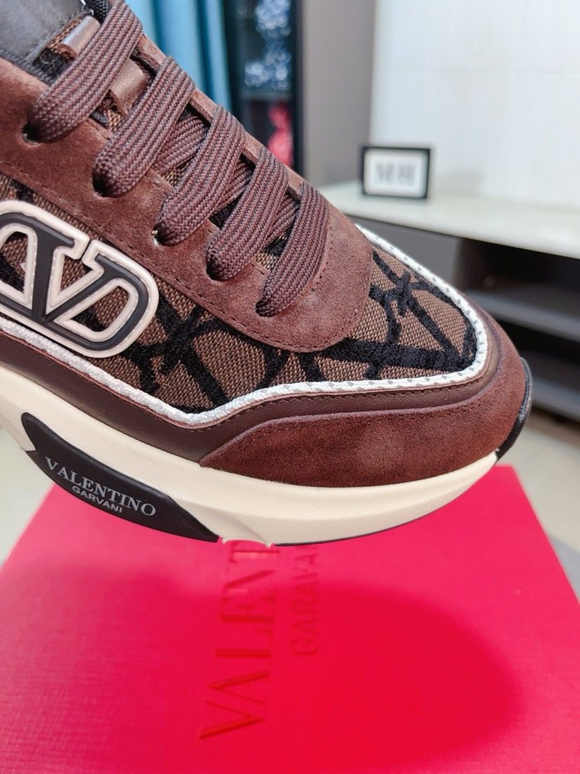 Valentino Patterned Panel Sneakers — detail