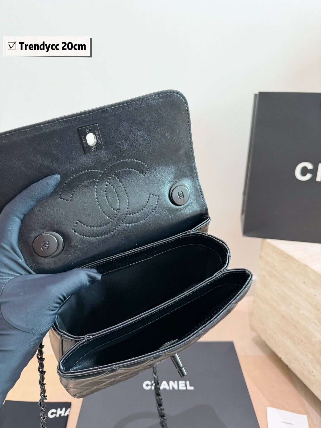 Chanel Trendycc Quilted Top-Handle Bag — front
