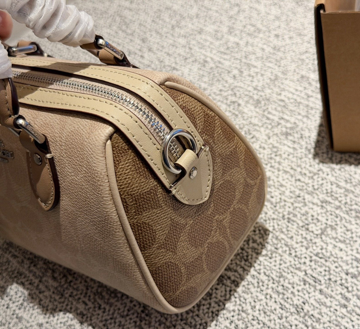 Coach Rowan Zip-Top Satchel Bag — detail
