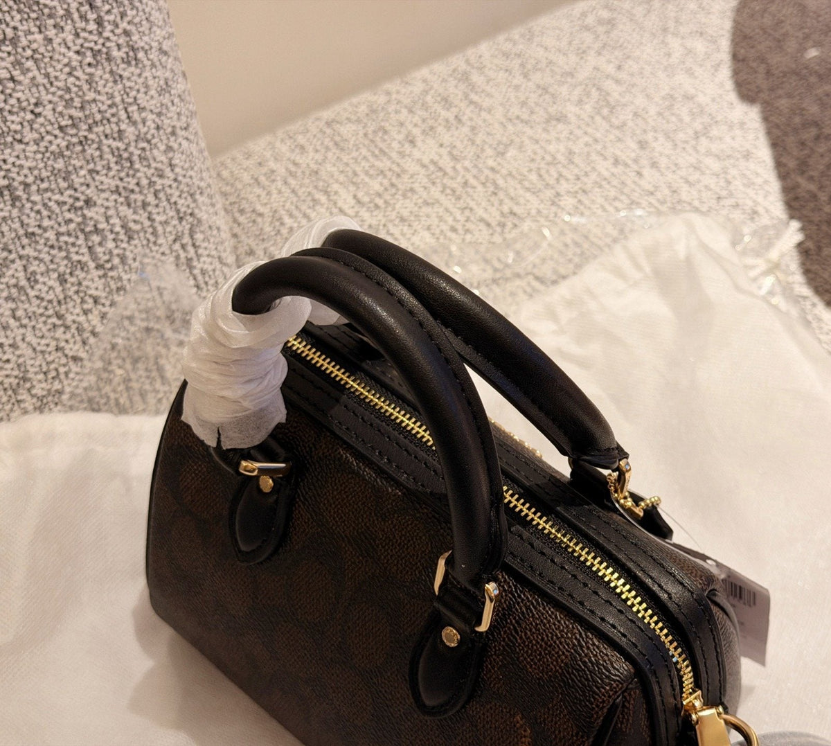 Coach Rowan Zip-Top Satchel Bag — detail