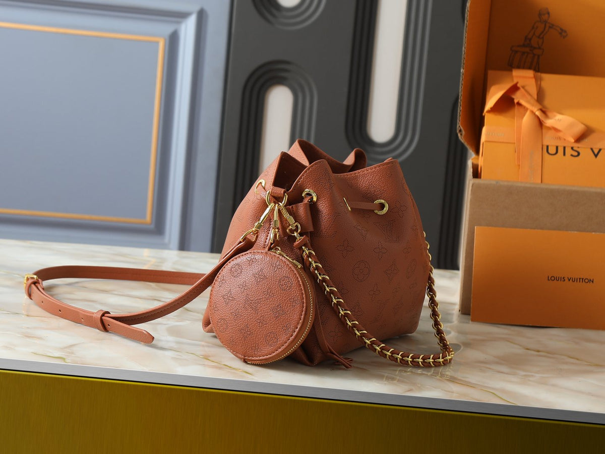 Louis Vuitton Bella Perforated Monogram Bucket Bag — side