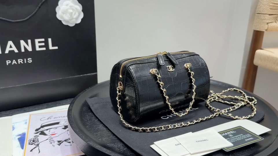 Chanel Chain-Handle Bowling Bag — hero