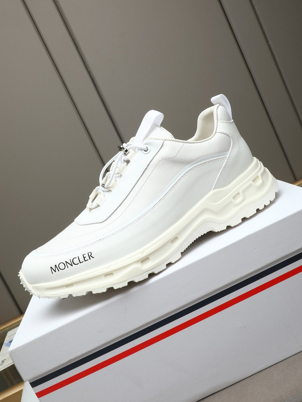 Moncler Chunky-Sole Lace-Up Sneakers — front