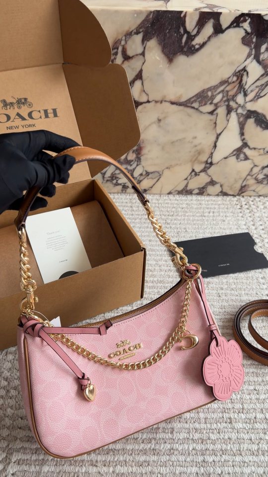 Coach Teri Pink Patterned Shoulder Bag — hero