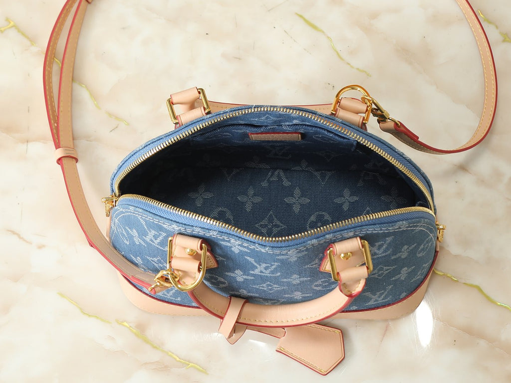 Louis Vuitton Alma Structured Top-Handle Bag — detail