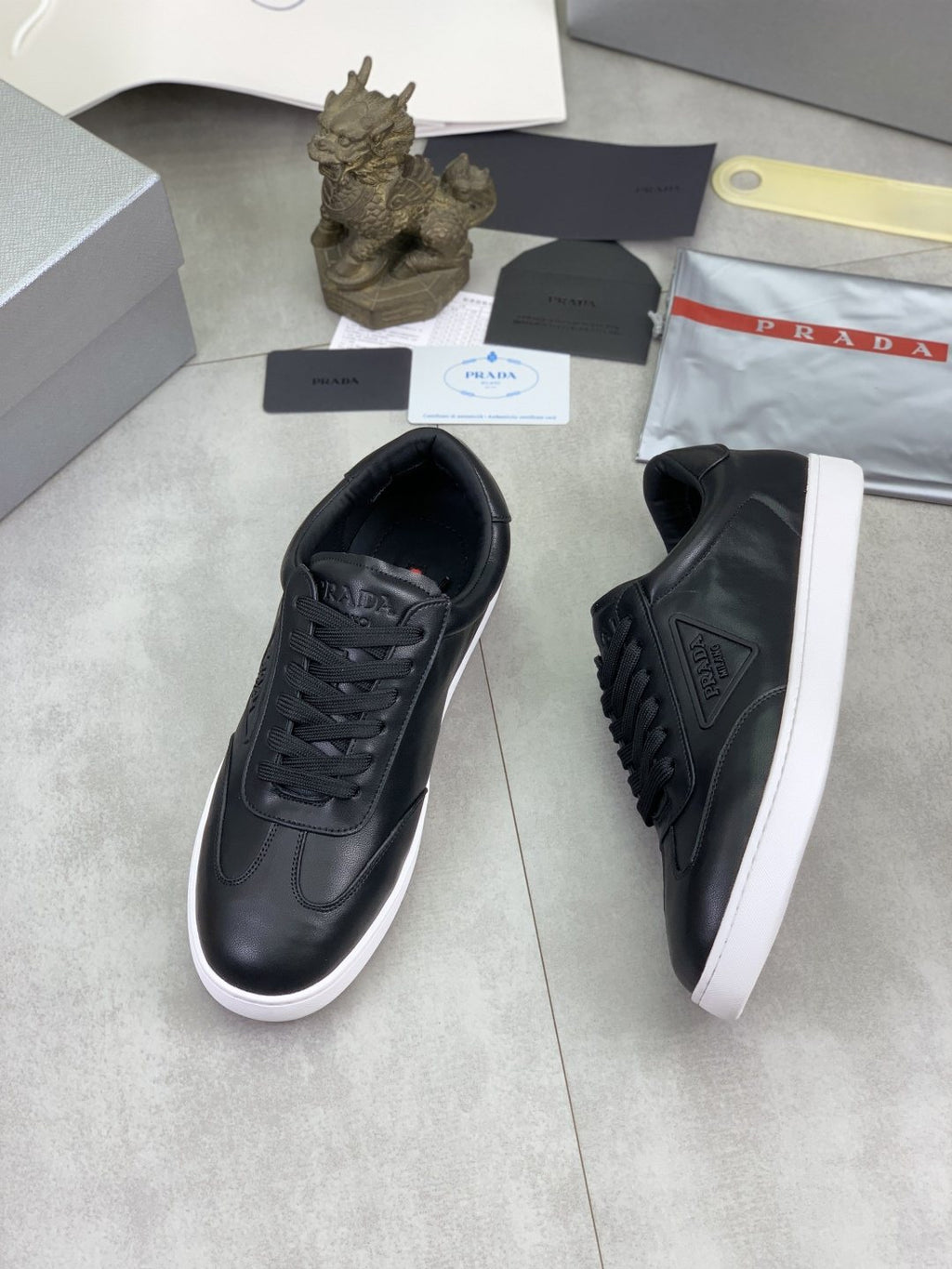 Prada Paneled Low-Top Sneakers — front