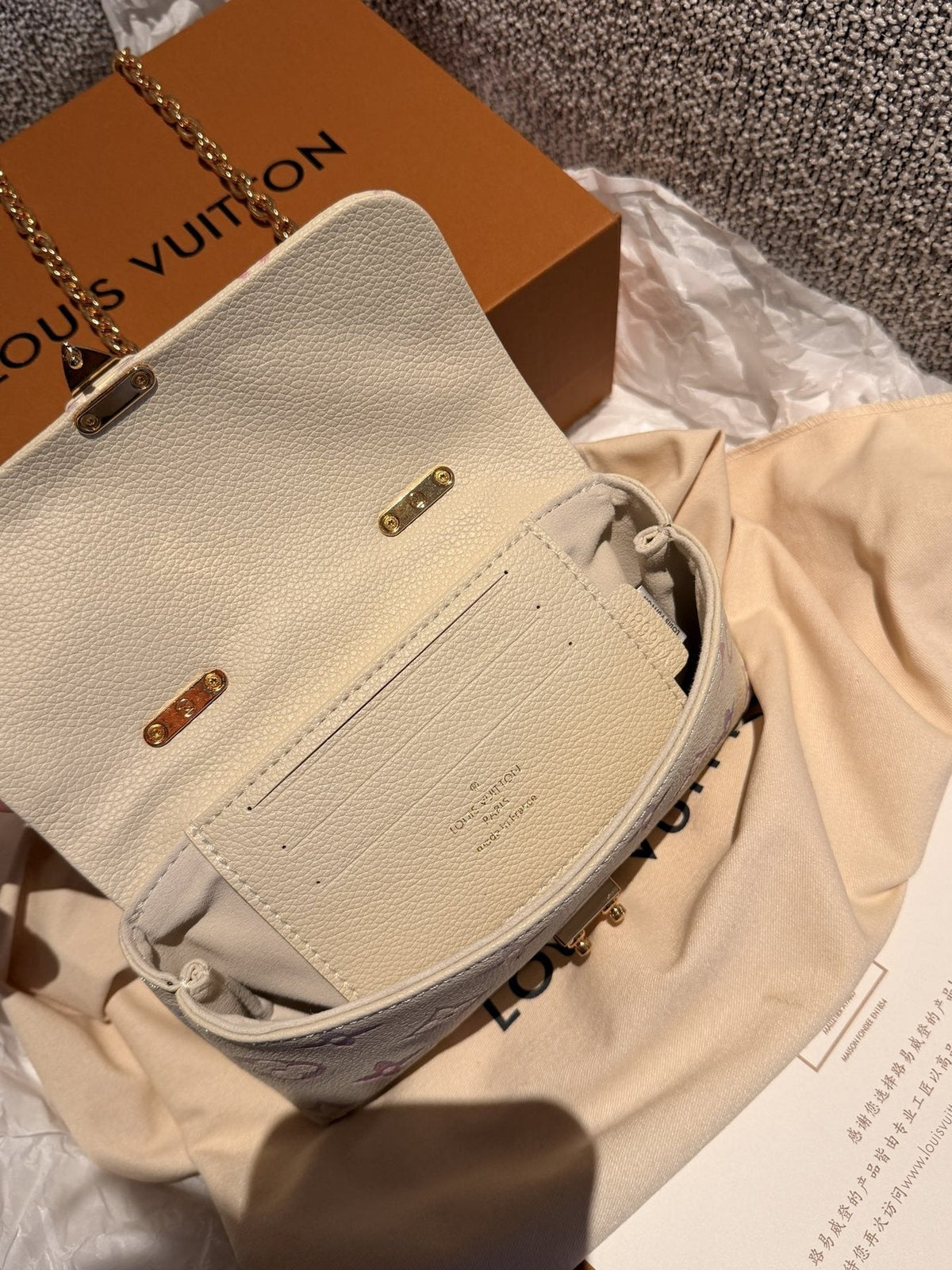 Louis Vuitton Nano Madeleine Pastel Monogram Bag — detail