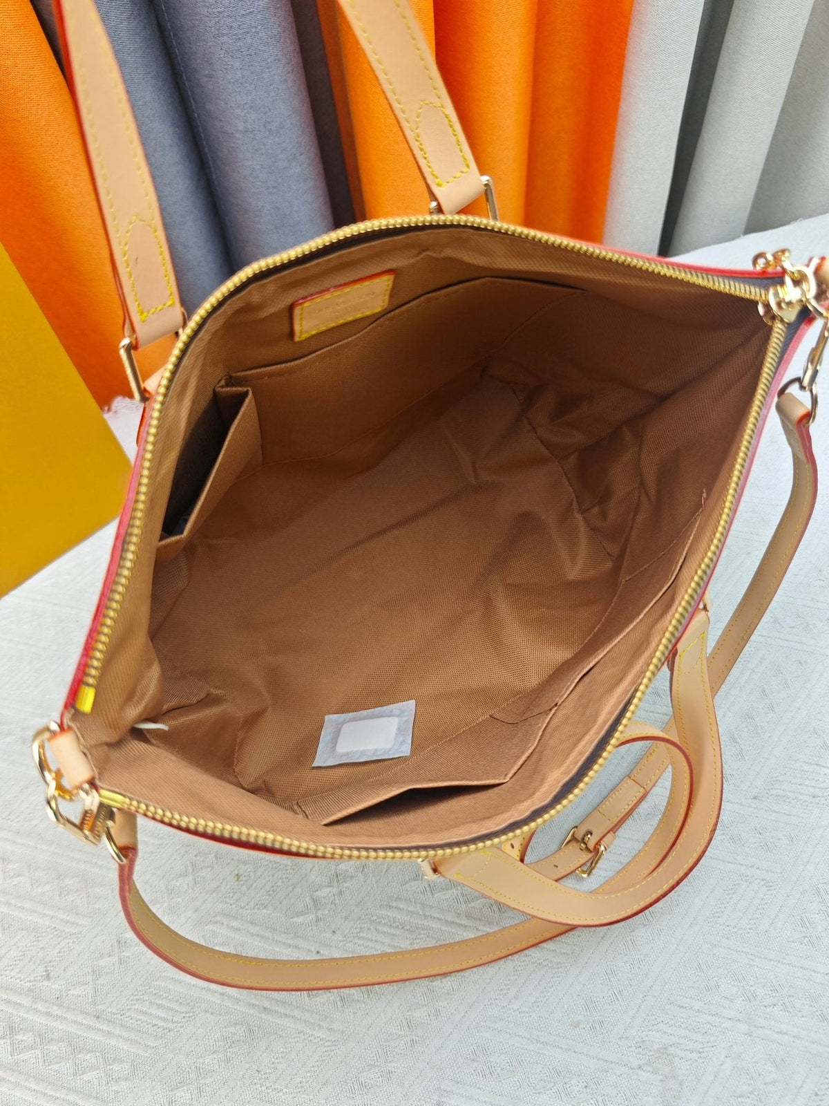 Louis Vuitton Pleated Monogram Canvas Handbag — detail