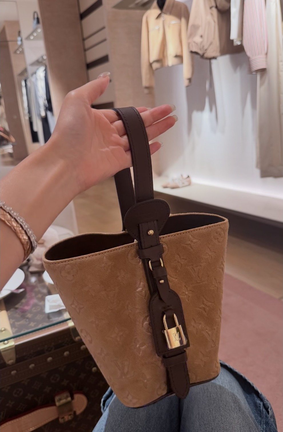 Louis Vuitton All In BB Monogram Bucket Bag — front