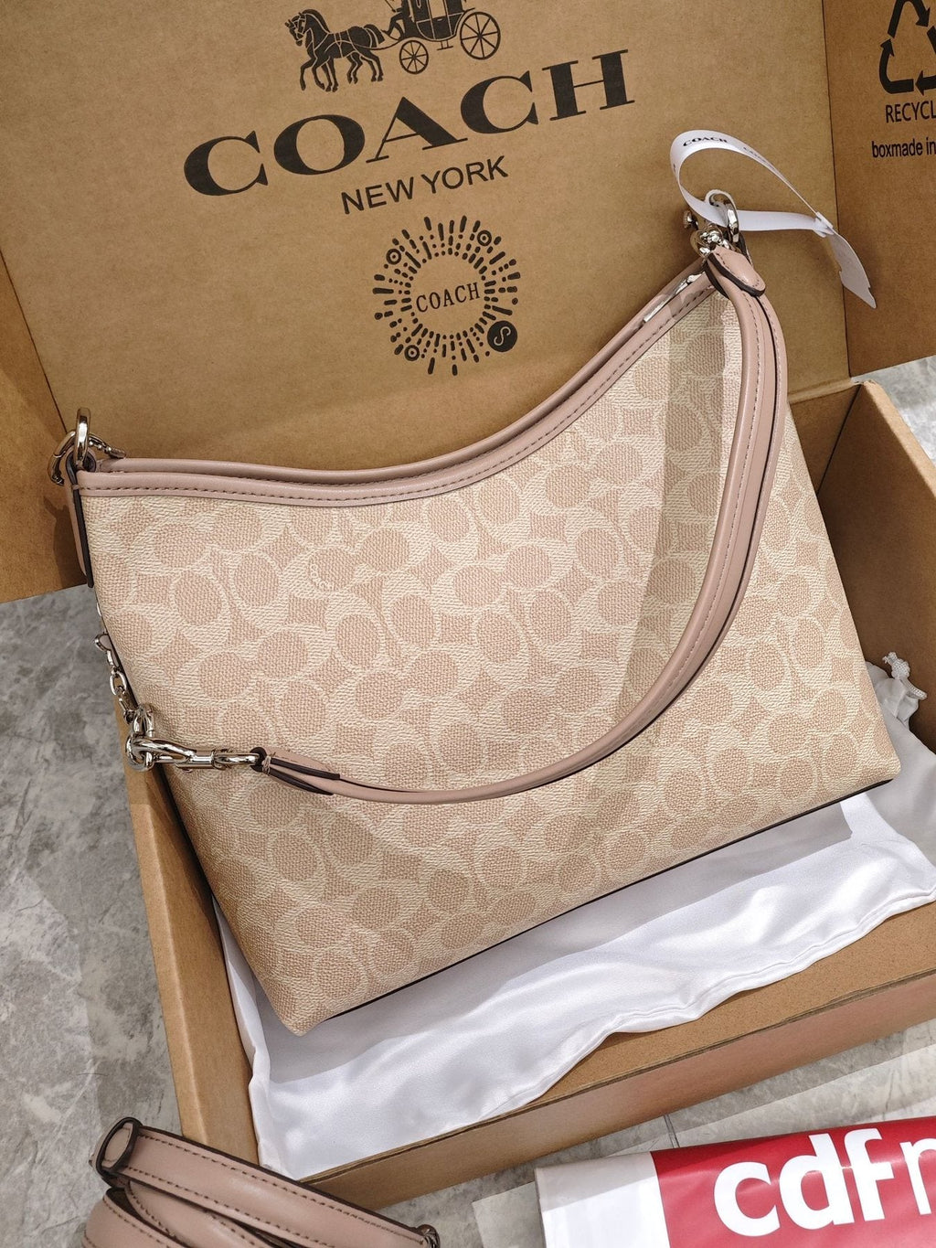 Coach Laurel Monogram Hobo Shoulder Bag — back