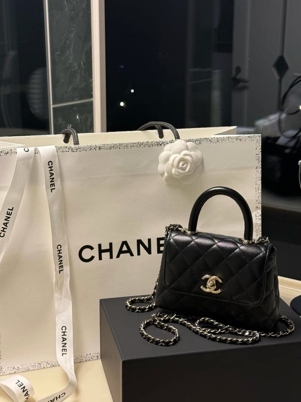 Chanel Coco Handle Quilted Top-Handle Bag — hero