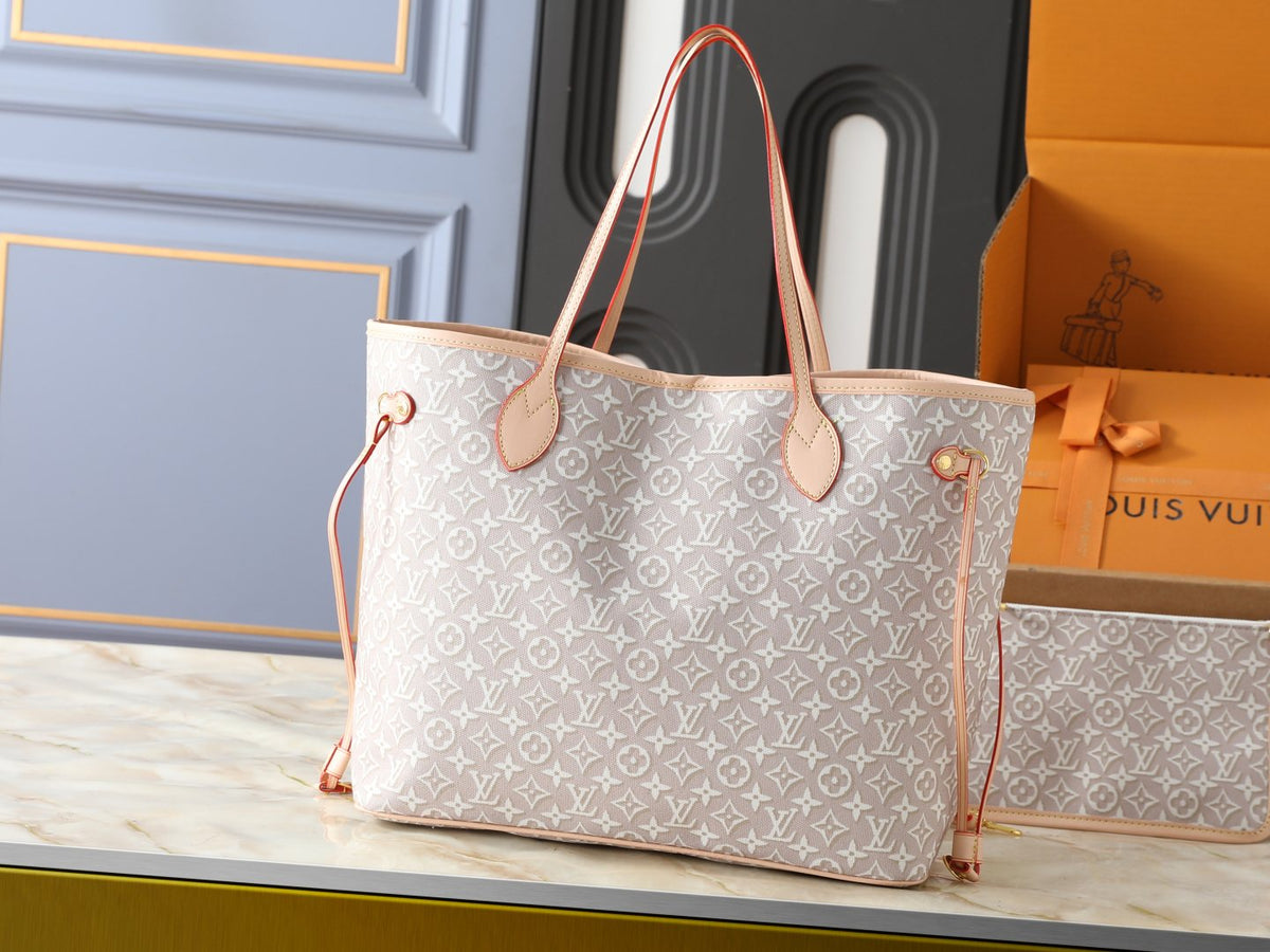 Louis Vuitton Neverfull Monogram Tote with Matching Pouch — back