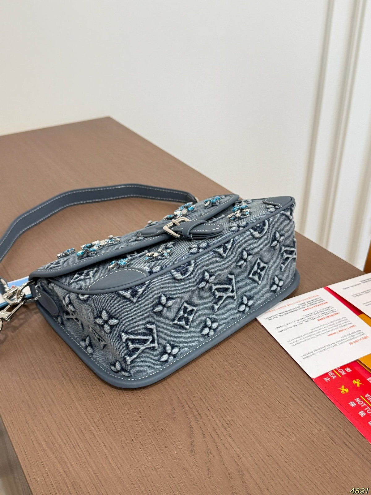 Louis Vuitton Diane Raised Monogram Shoulder Bag — back