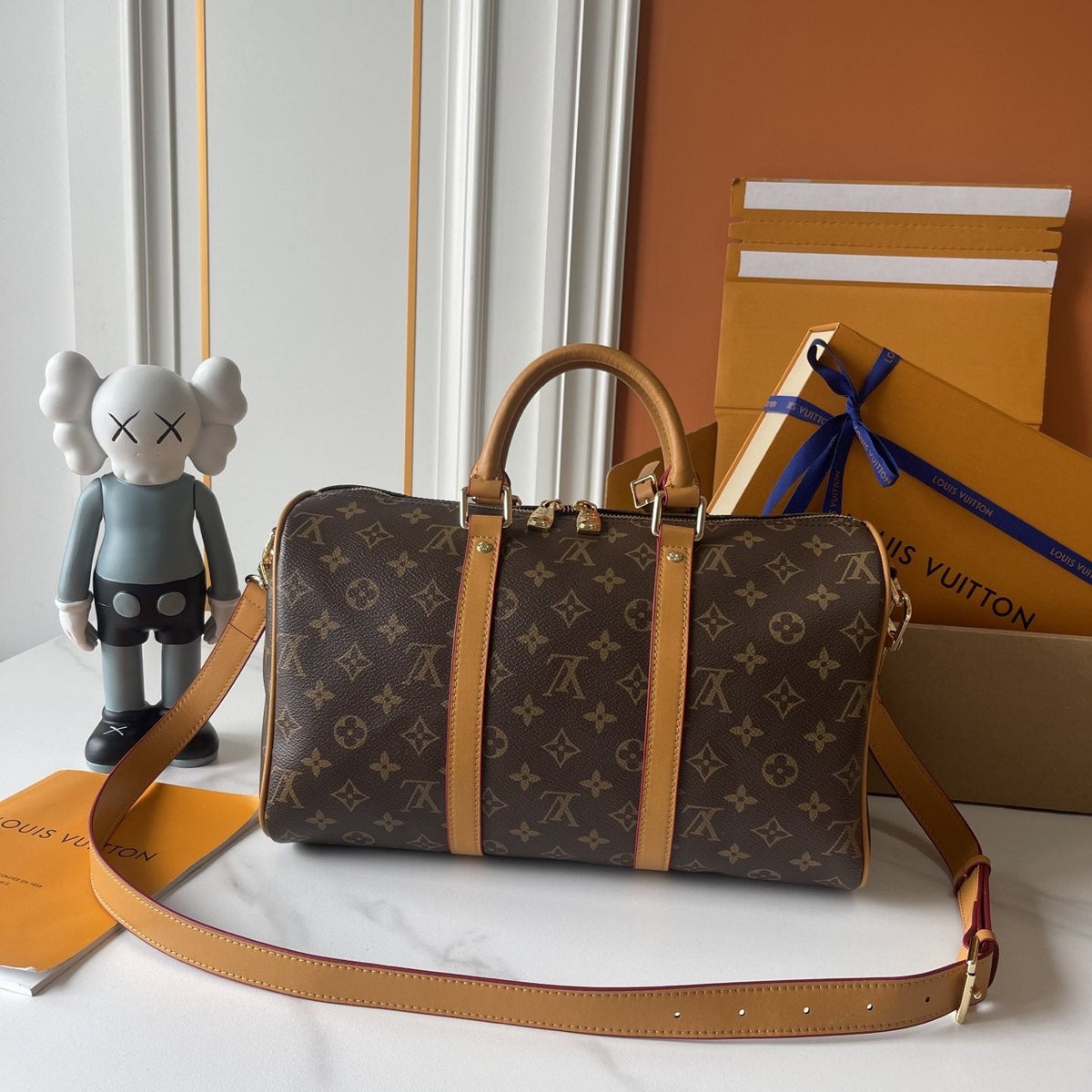 Louis Vuitton Keepa Bandouière Monogram Duffel Bag — front