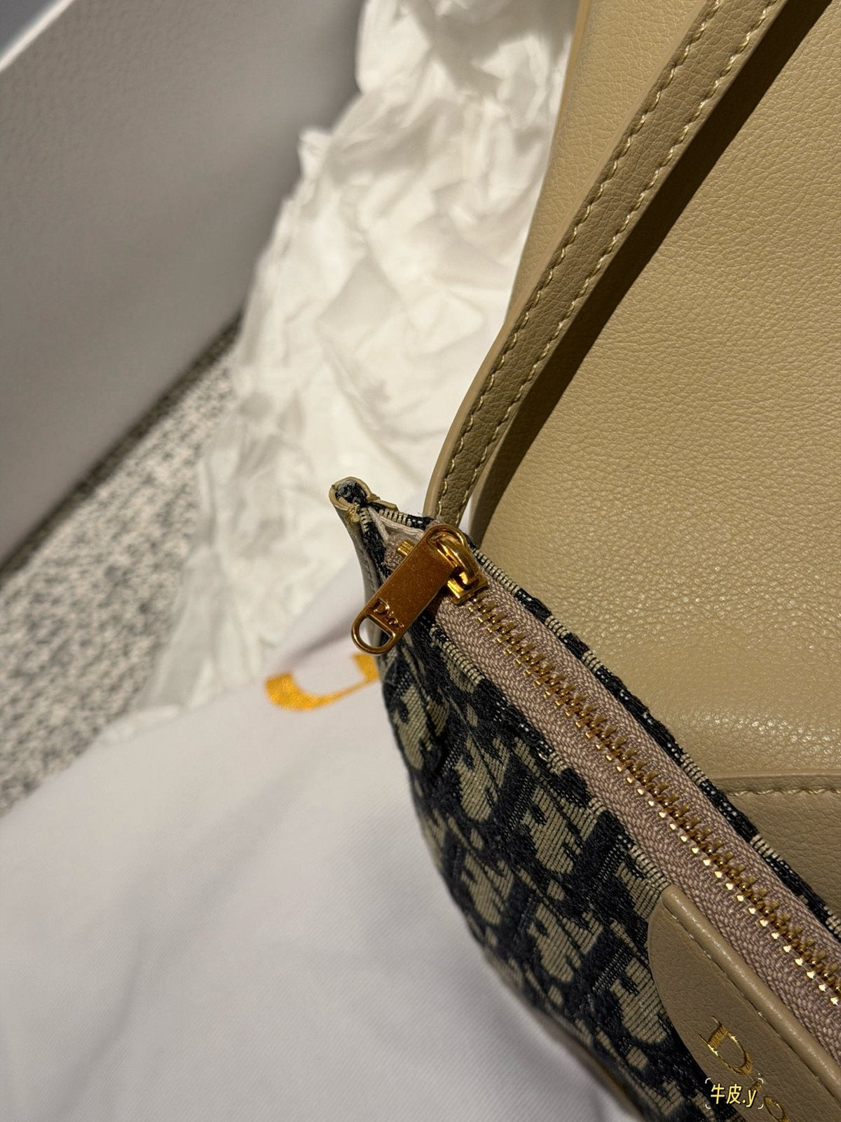 Dior Medaillon Bucket Shoulder Bag — detail