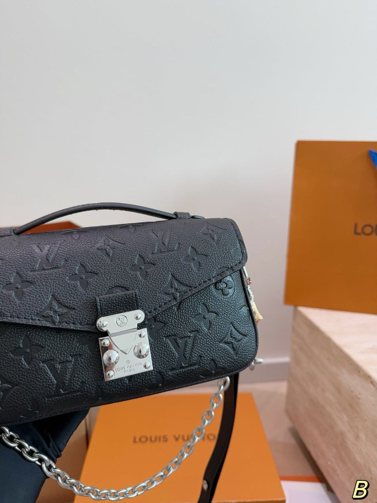 Louis Vuitton Pochette Métis East West Embossed Shoulder Bag — detail