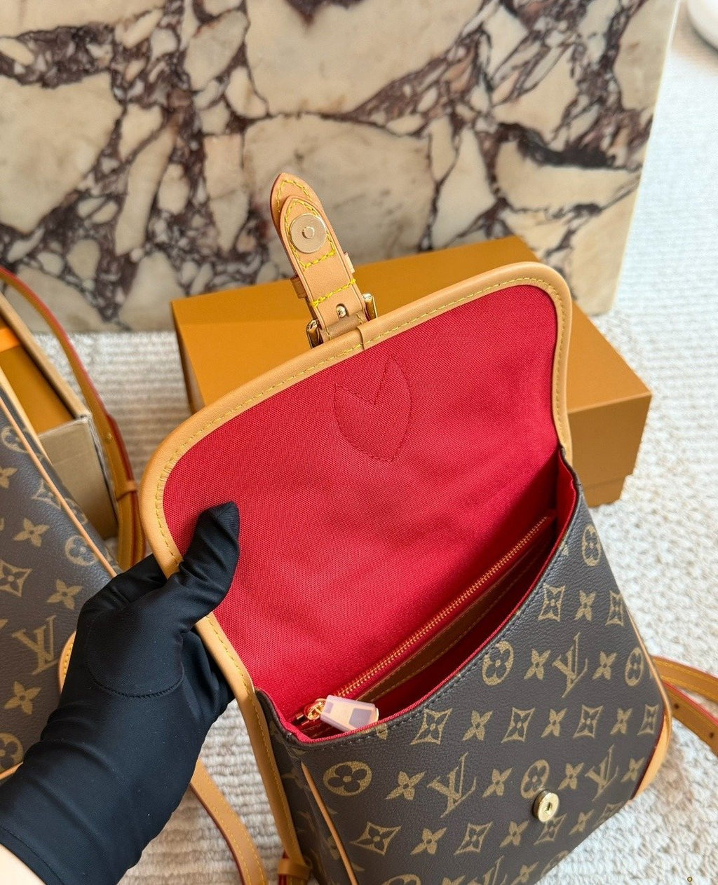 Louis Vuitton Diane Monogram Flap Backpack — detail