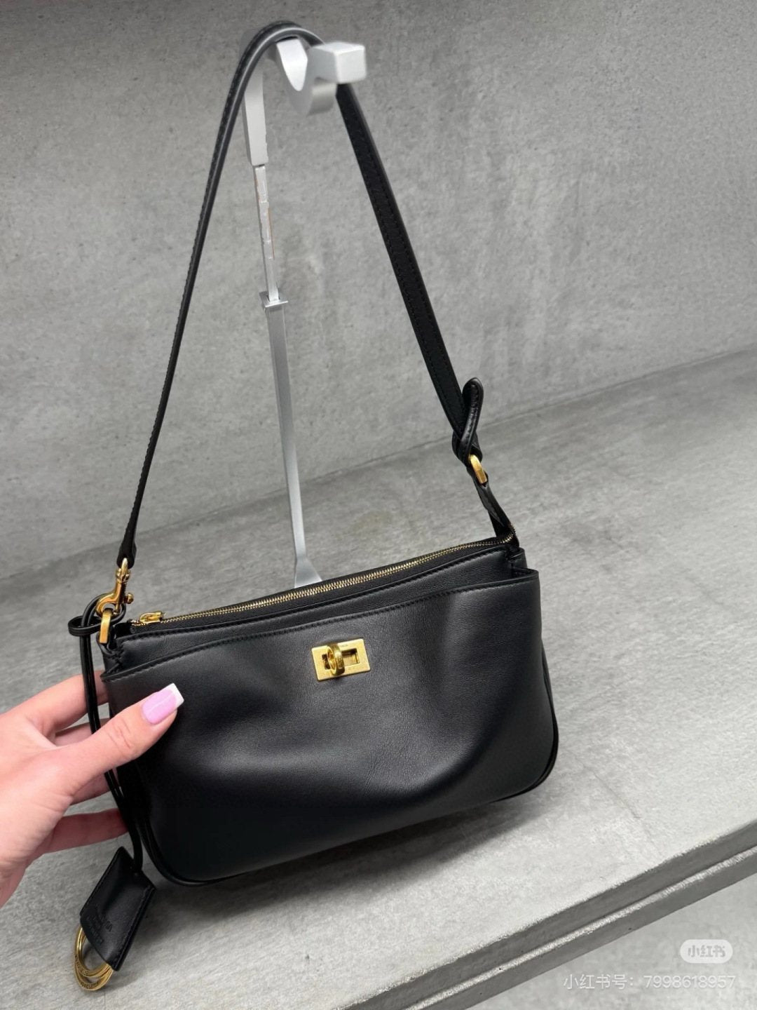 Balenciaga redeo Leather Shoulder Bag — hero