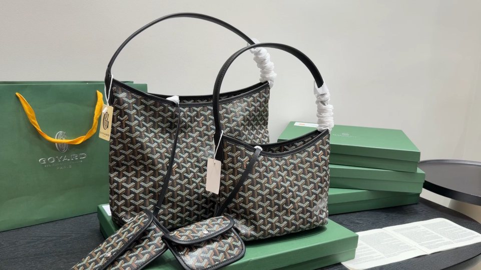 Goyard Patterned Hobo Shoulder Bag — hero