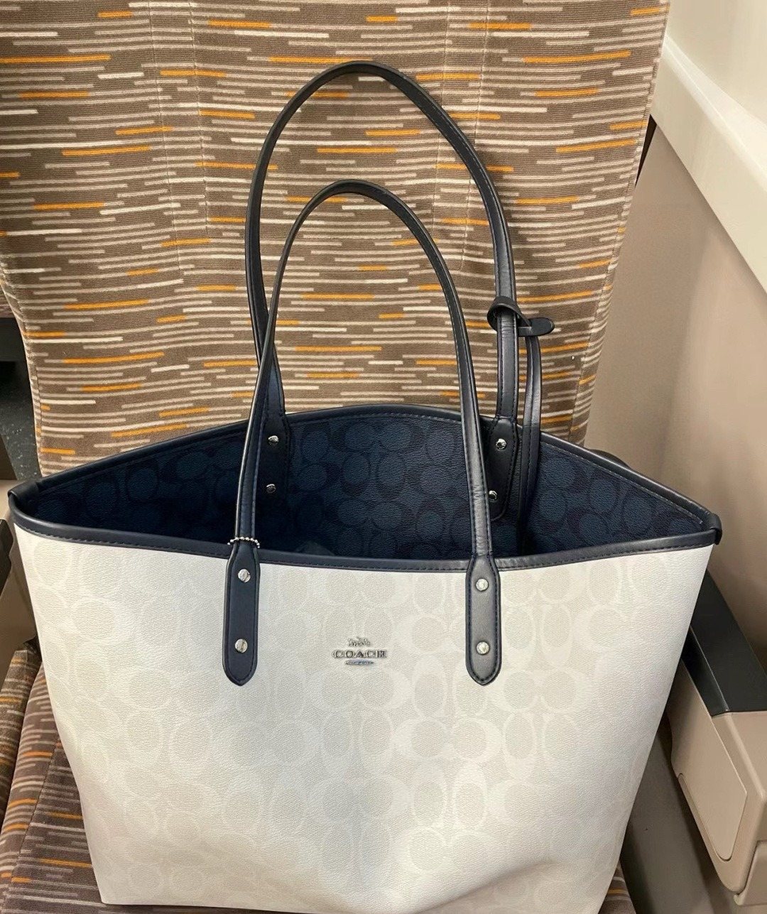 Coach City Patterned Tote with Zip Pouch — detail