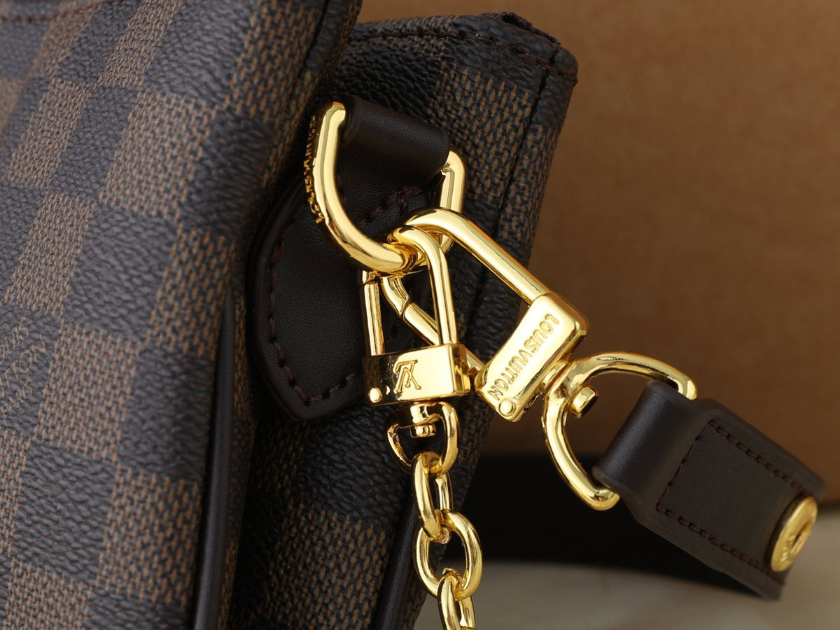Louis Vuitton Liv Pochette Double-Zip Shoulder Bag — detail