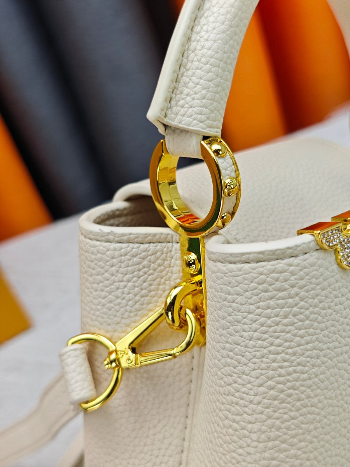 Louis Vuitton Capucines Flower Crown Top-Handle Bag — detail