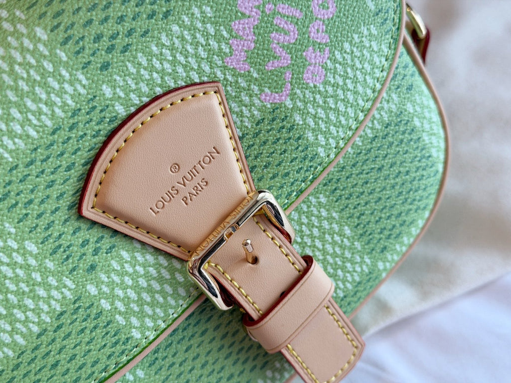Louis Vuitton Curved-Flap Messenger Bag — detail