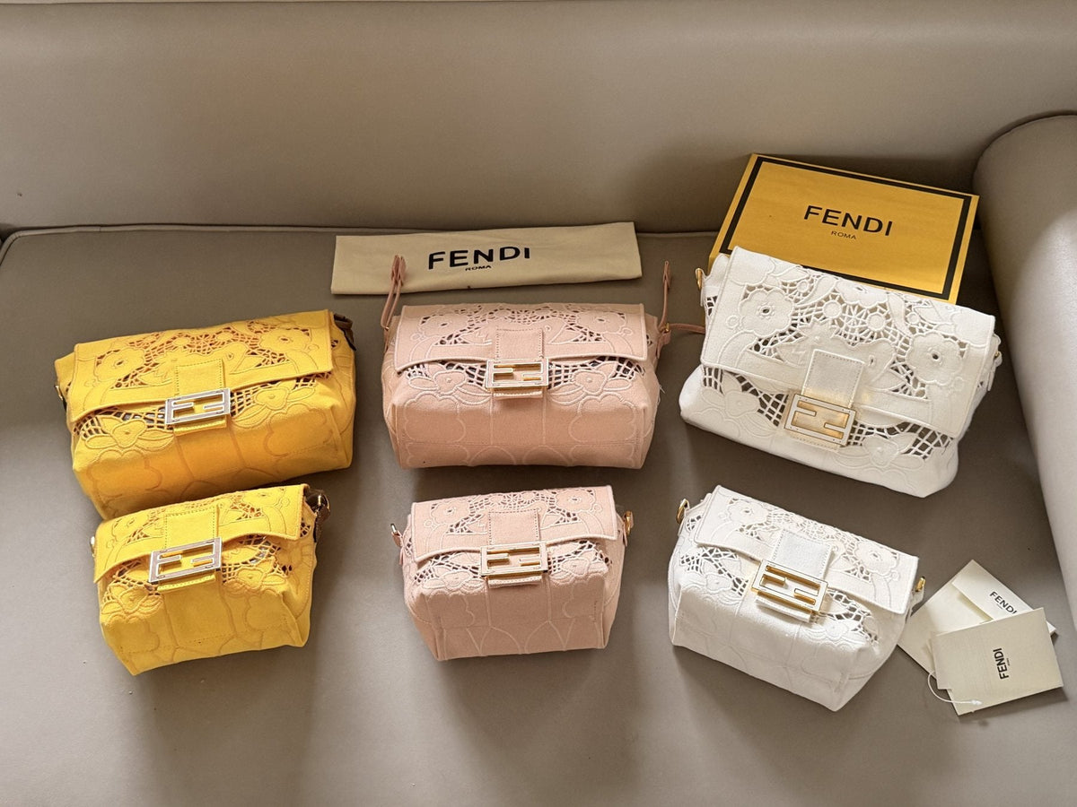 Fendi Mama Baguette Floral Openwork Shoulder Bag — comparison