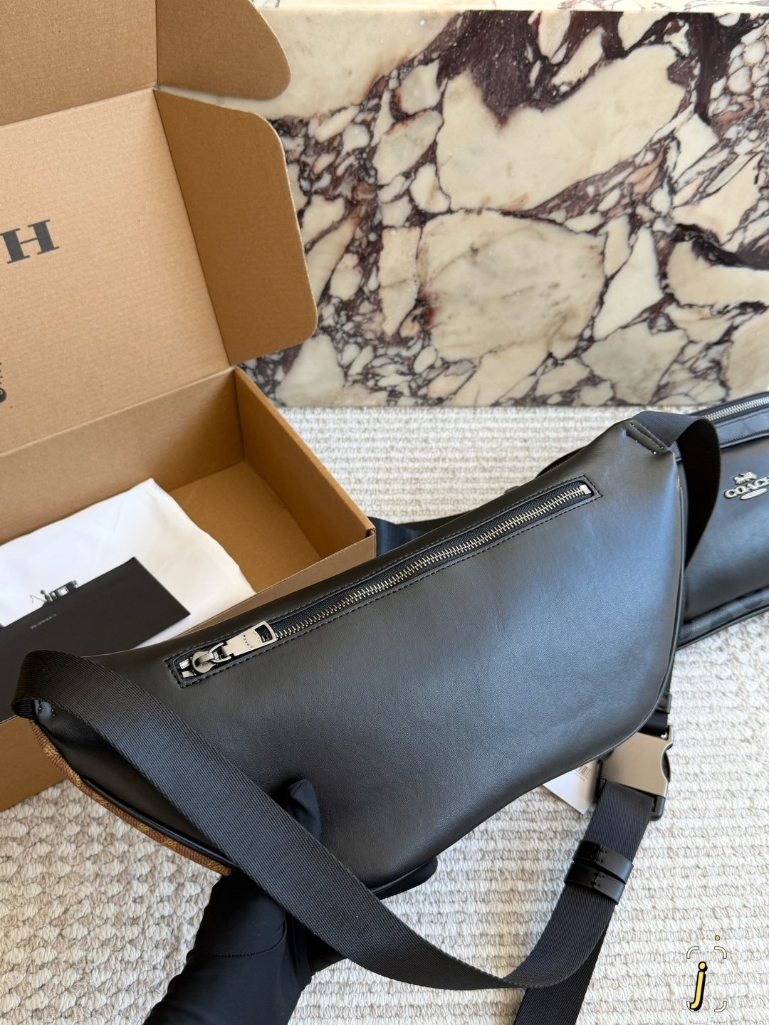 Coach Raised-Pocket Belt Bag — back