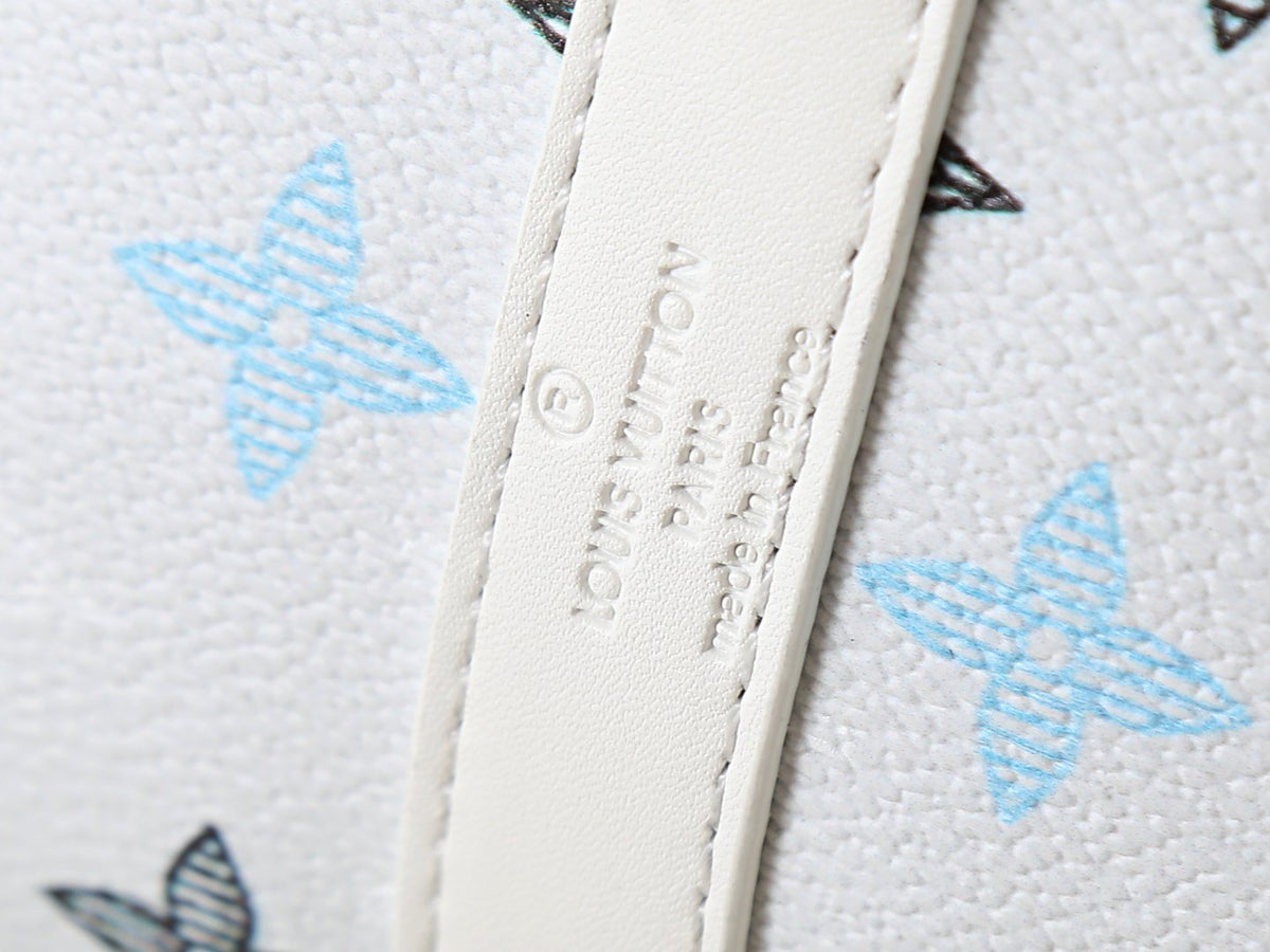 Louis Vuitton Keepall Bandoulière White Monogram Mini Duffel — detail