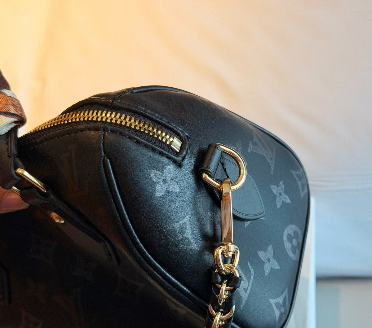 Louis Vuitton Speedy Trunk Monogram Satchel — detail