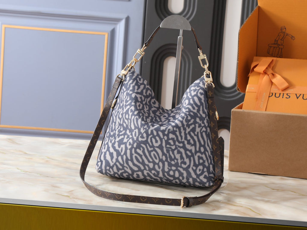 Louis Vuitton Multipass Blue-Gray Patterned Shoulder Bag — back