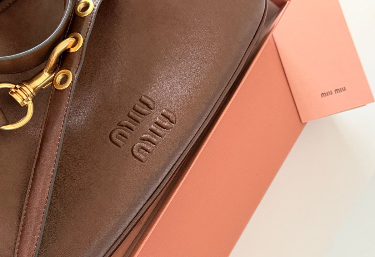 Miu Miu Aventure Nappa Shoulder Bag — detail