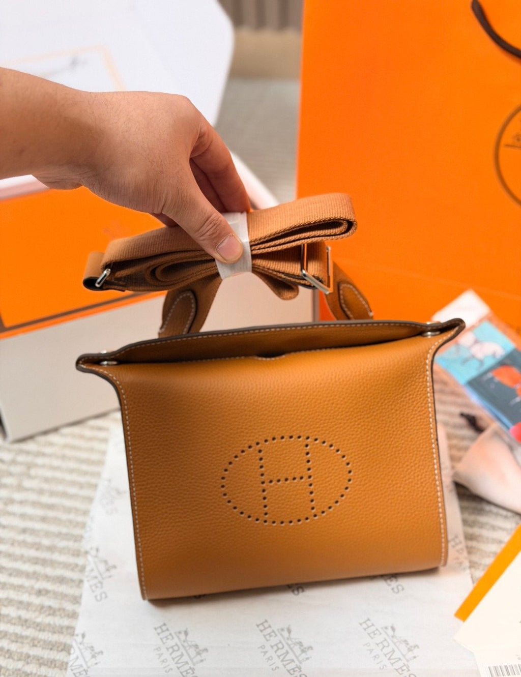 Hermès Videpoche Perforated H Crossbody Bag — model