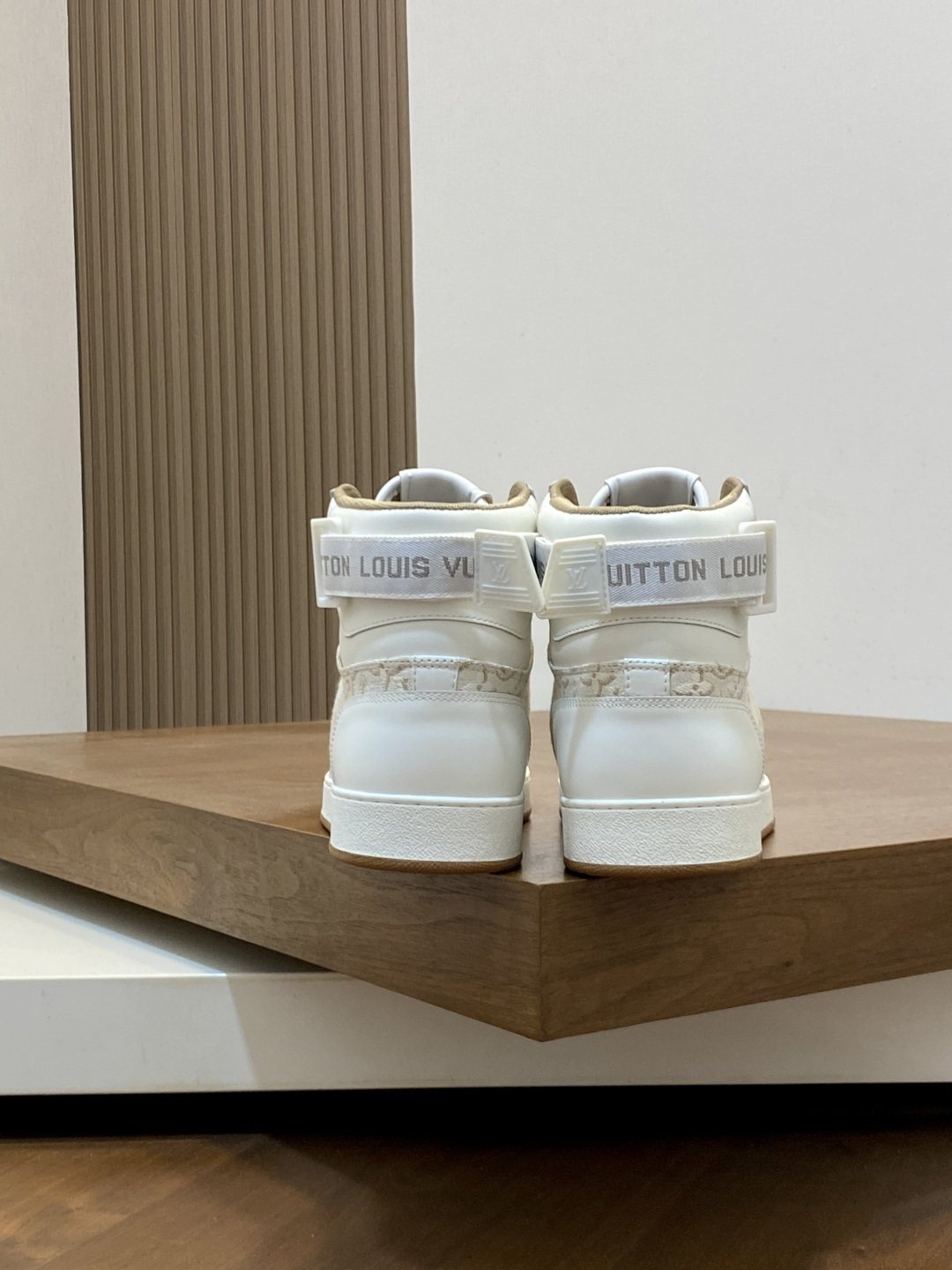 Louis Vuitton Rivoli Patterned High-Top Sneakers — back