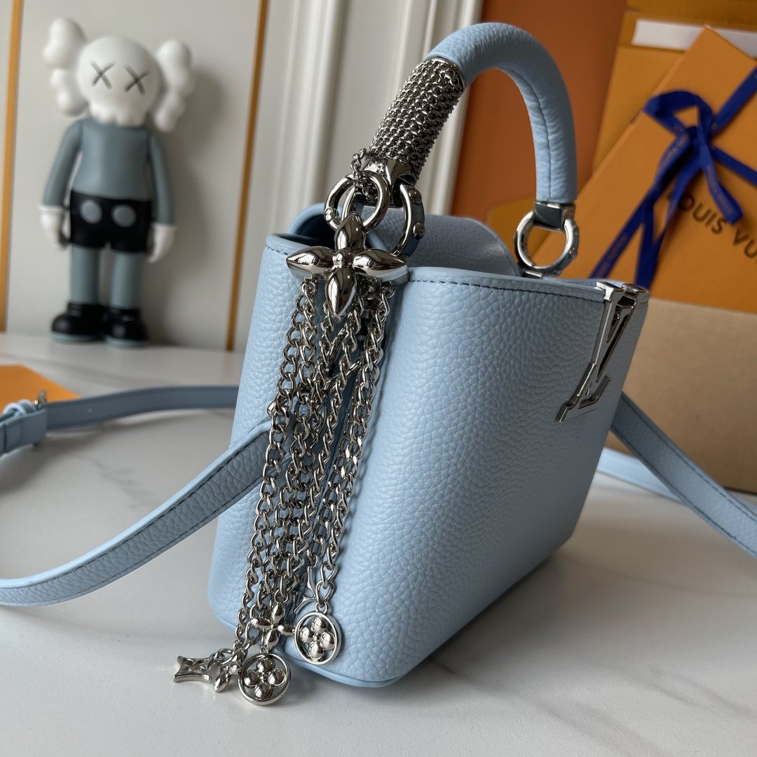 Louis Vuitton Capucines Nano V Mirage Top-Handle Bag — detail