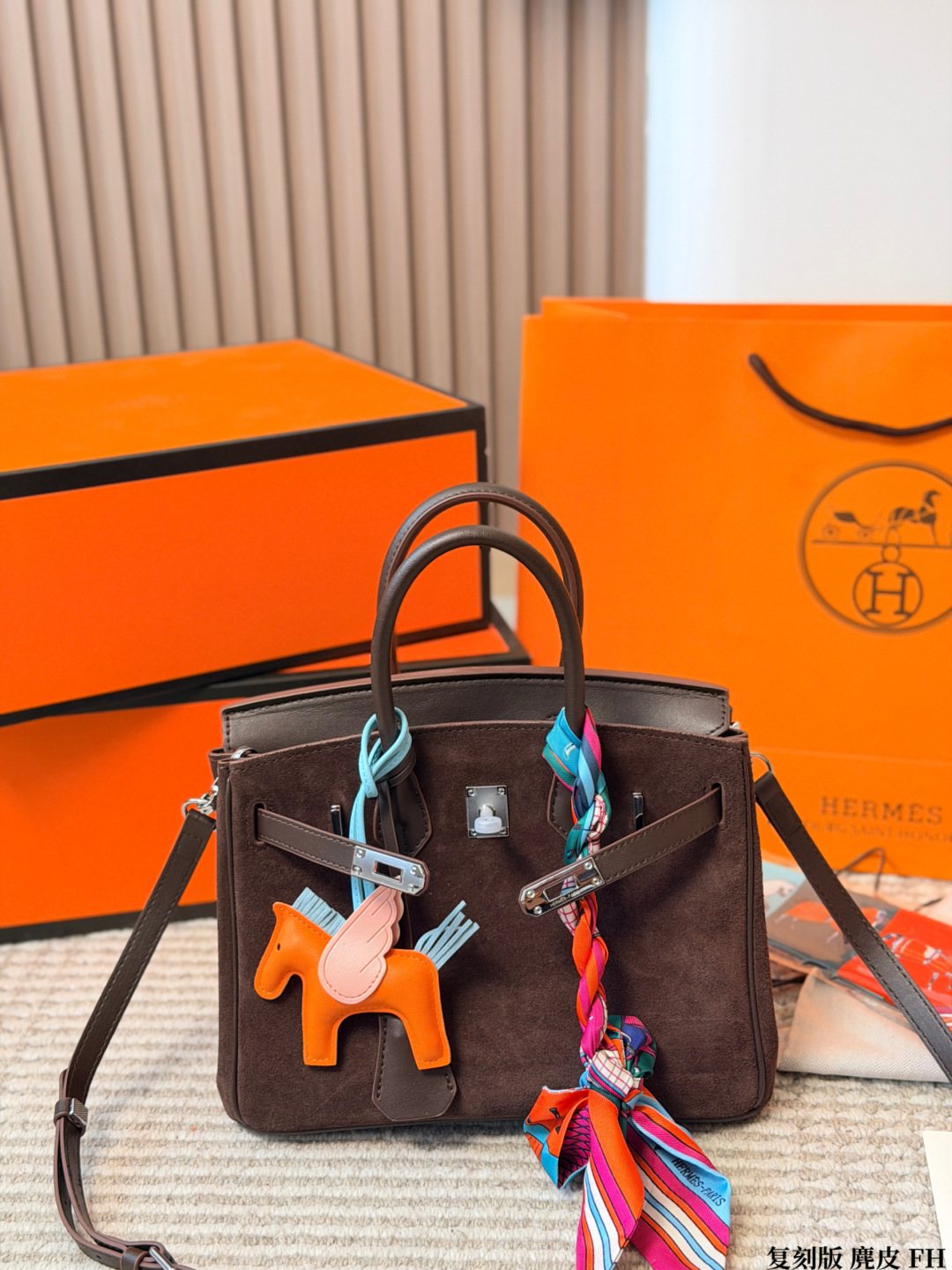 Hermès Birkin Grained Leather Top-Handle Bag — front
