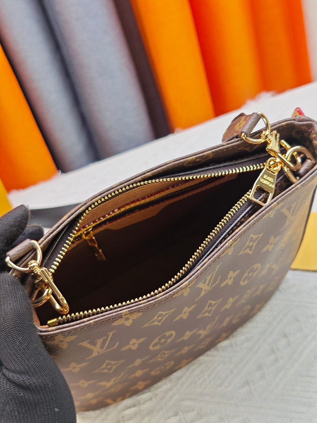 Louis Vuitton Looping Monogram Shoulder Bag — front