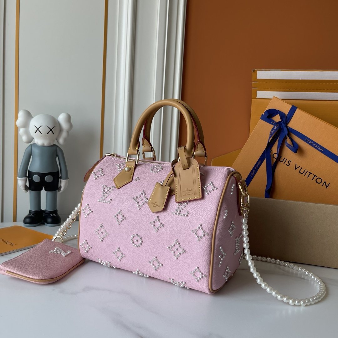 Louis Vuitton Speedy Bandoulière Pearl-Like Motif Satchel — hero