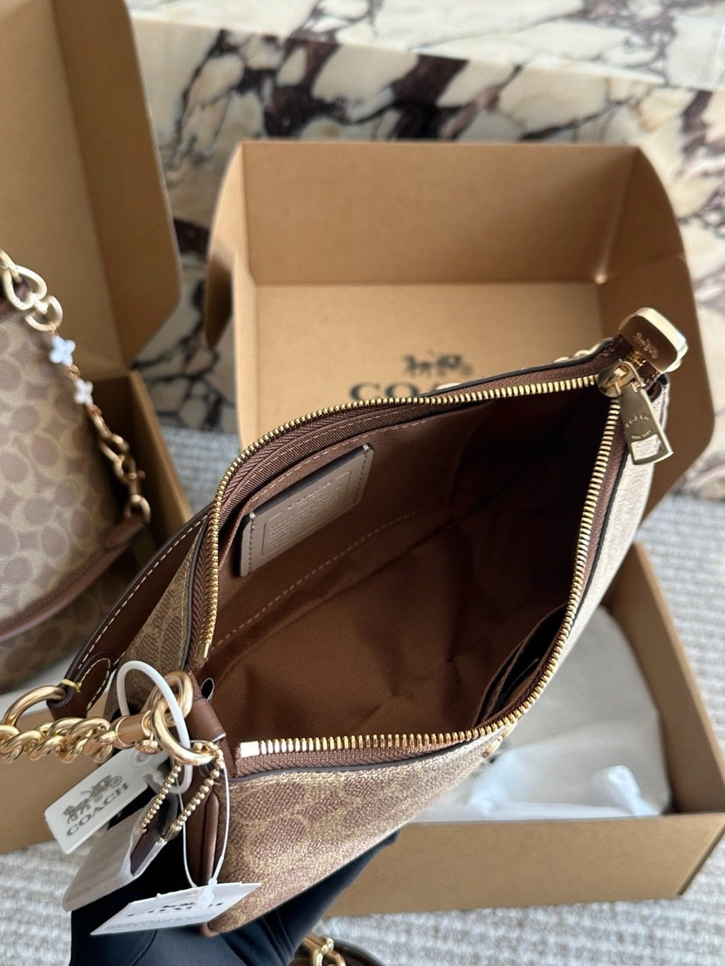 Coach Teri Monogram Shoulder Bag — front