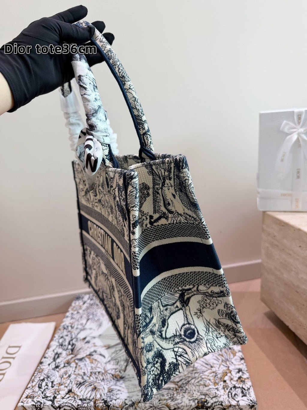 Dior Book Tote Patterned Tote Bag — side