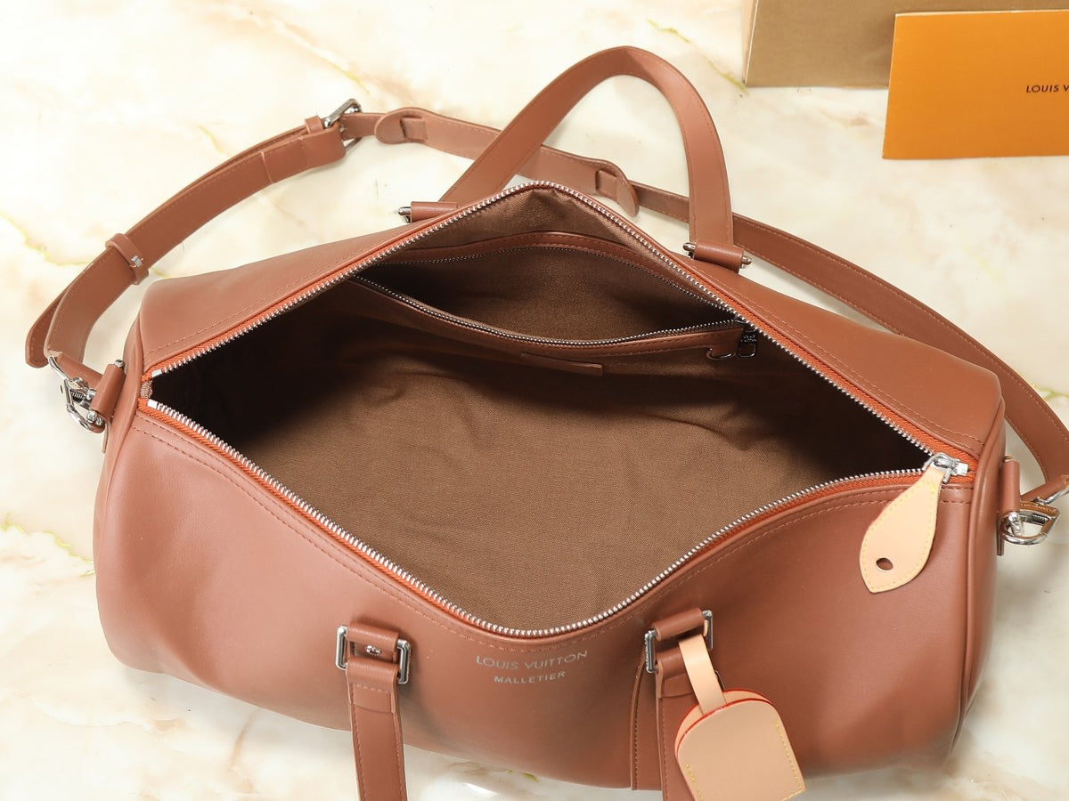 Louis Vuitton Needle Brown Leather Handbag — detail