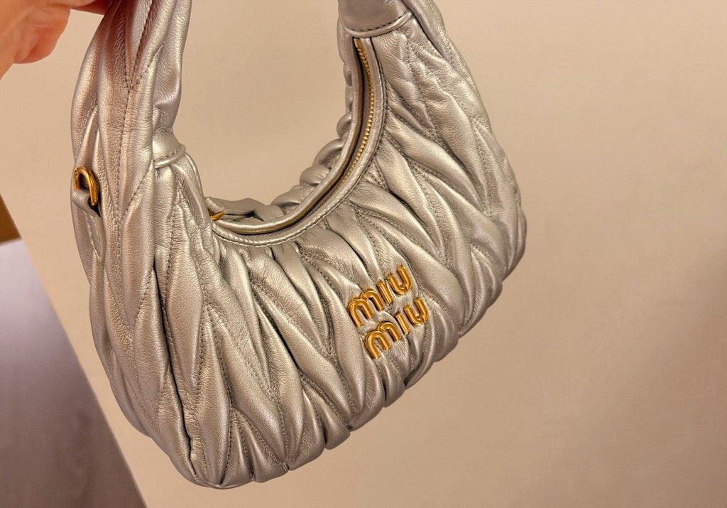 Miu Miu Wander Gathered Top Handle Bag — side