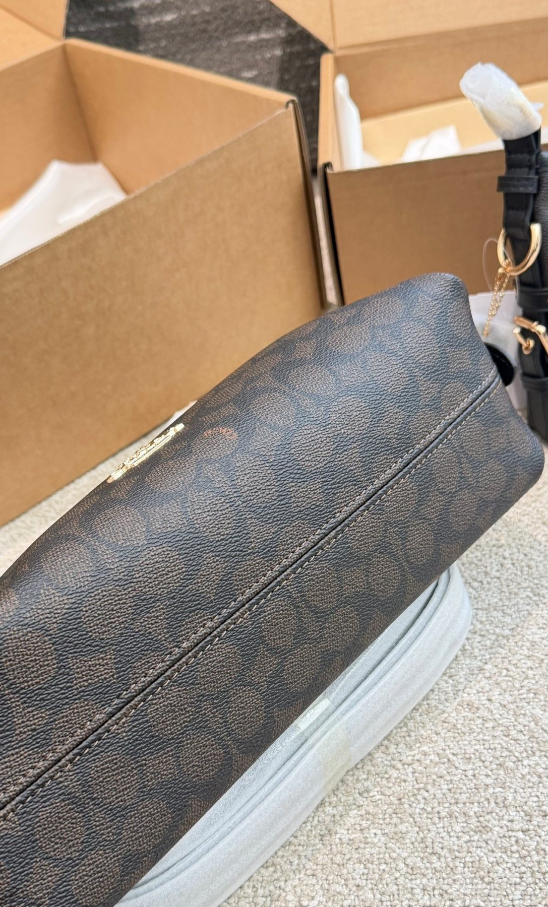 Coach Laurel Signature Shoulder Bag — detail