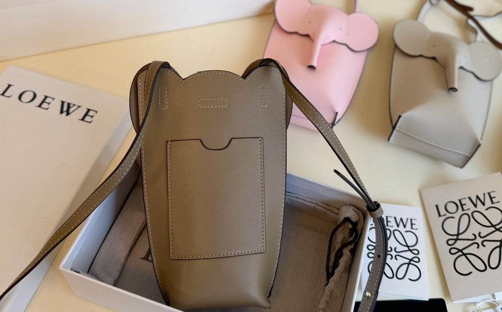 Loewe Elephant Leather Phone Pouch — back