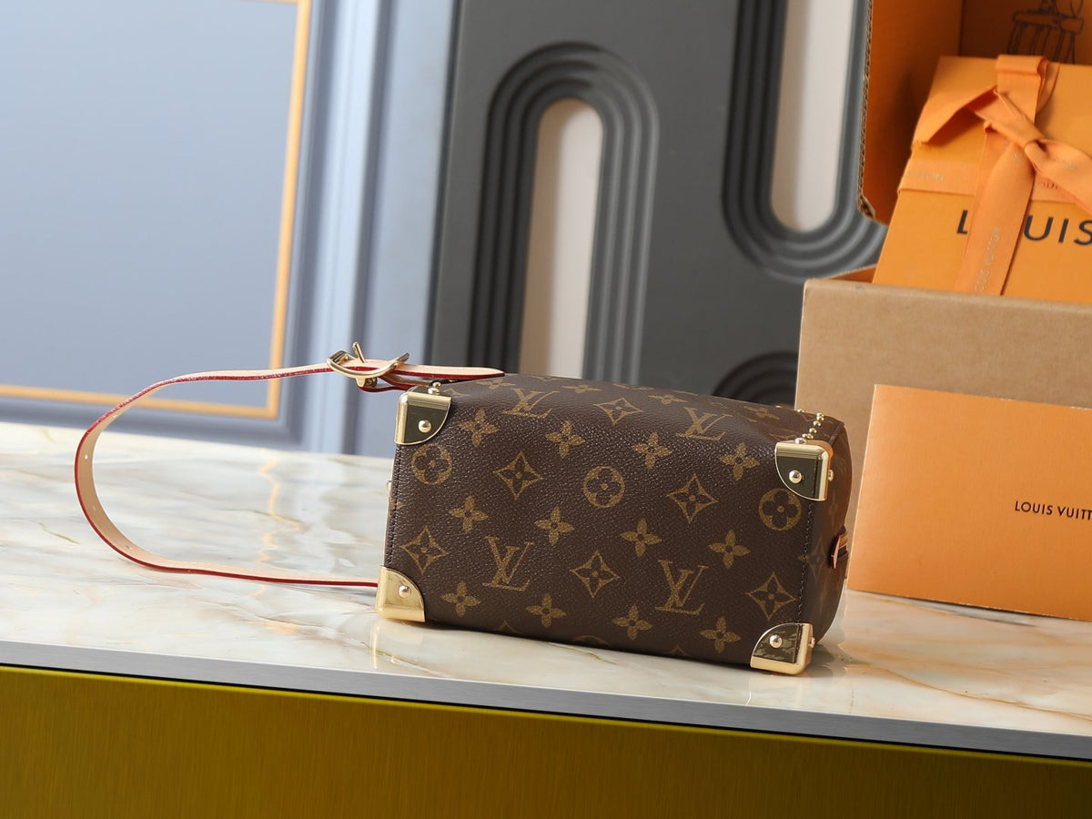 Louis Vuitton Locker Dopp Kit Brown Monogram Toiletry Bag — back