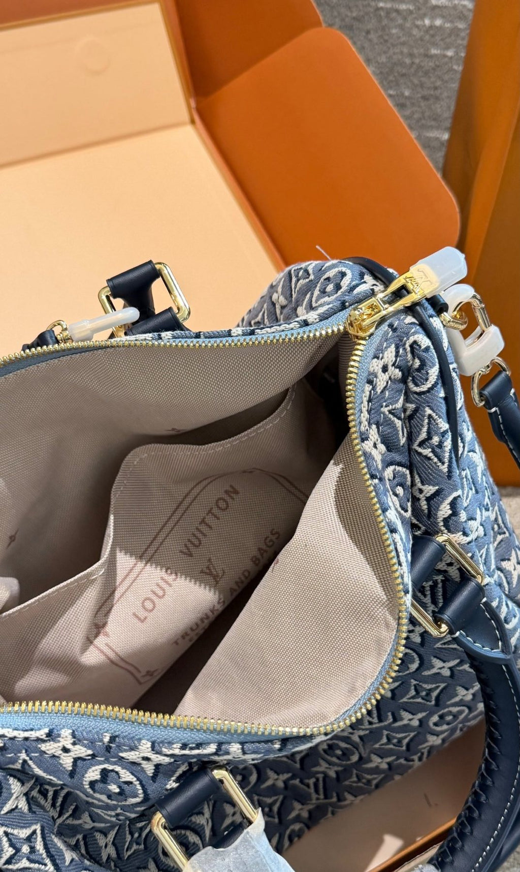 Louis Vuitton Speedy Monogram Denim Bag — detail