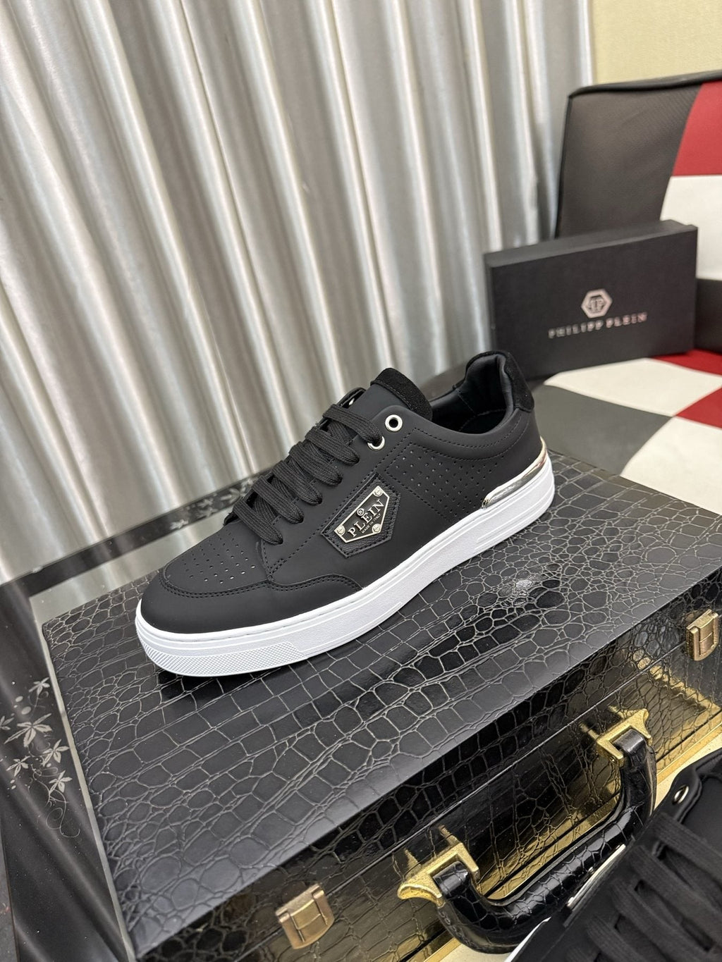 Philipp Plein Low-Top Sneakers with Side Badge — front