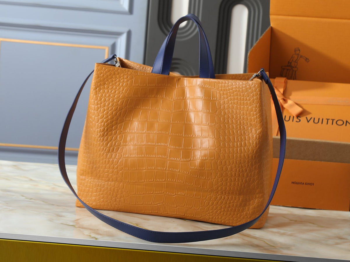 Louis Vuitton Shopper Tote with Shoulder Strap — back